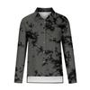 Women's Loose Floral Print Stand Collar Long Sleeve Cotton And Linen Top