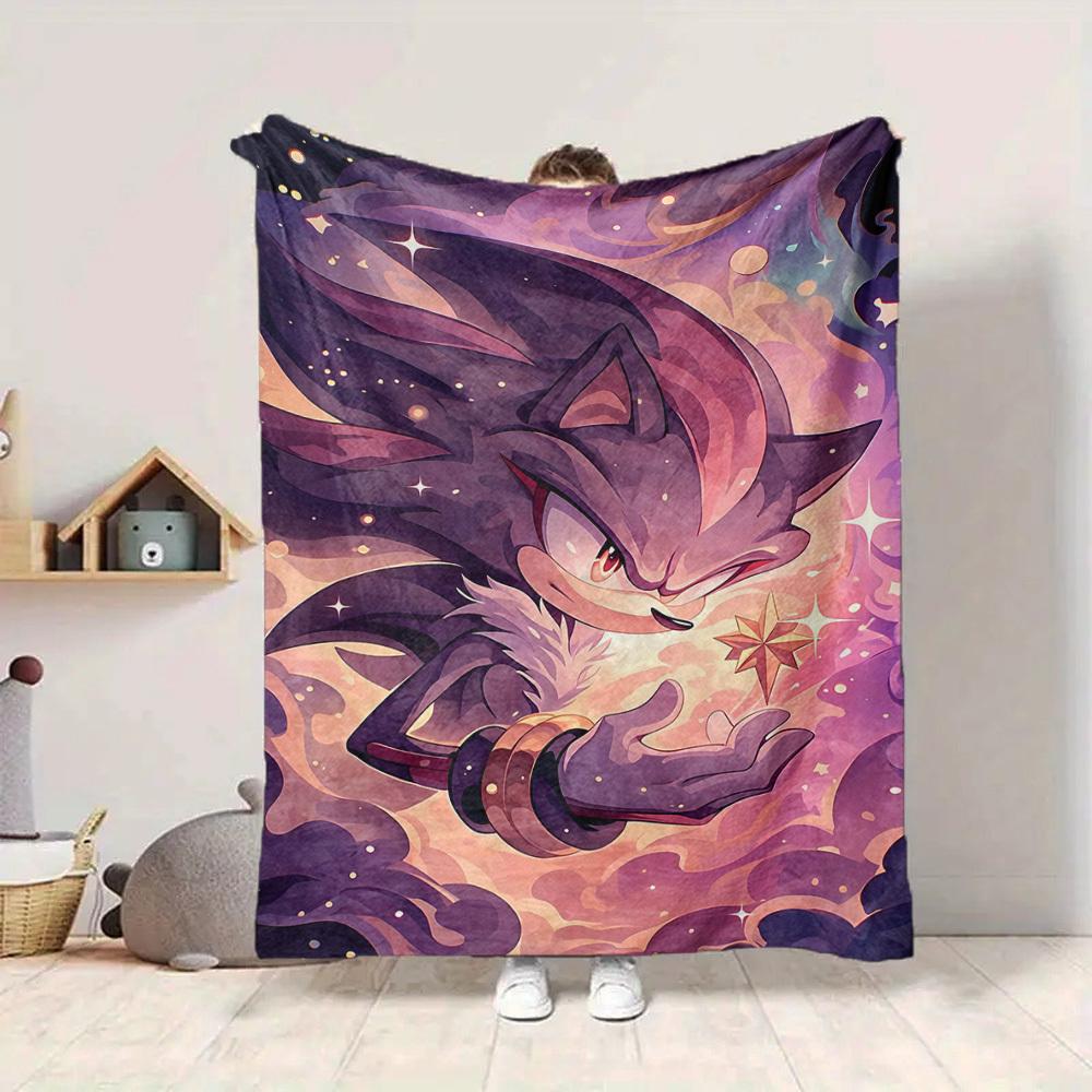 1 stuks Shadow Sonic Flanellen Deken, Zacht Huidvriendelijk met Digitale Print, Diverse Maten Verkrijgbaar voor Familie, Vrienden, Verjaardag