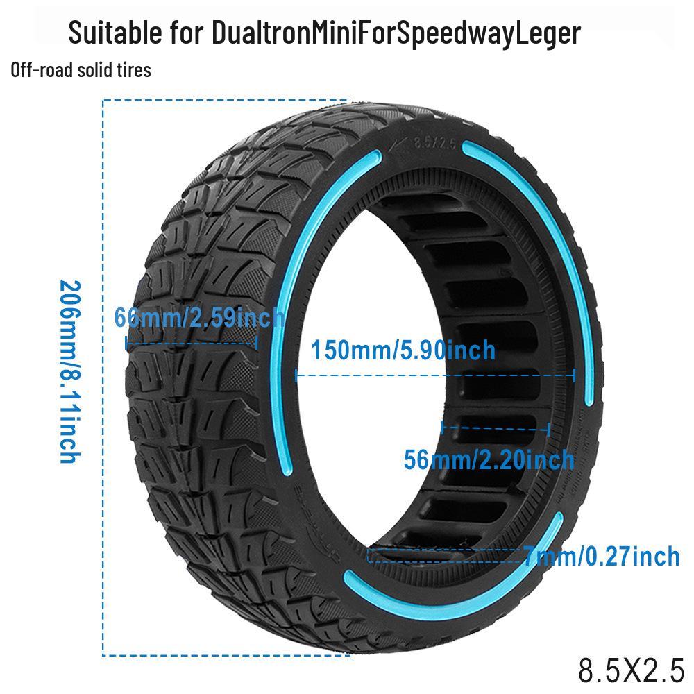 Multicolor 8.5x2.5 Off-Road Solid Tire for Dualtron Mini & Electric Scooters