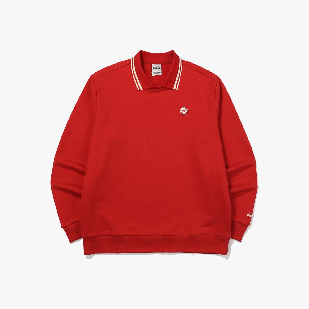 diadora Forte Collar Sweatshirt Red
