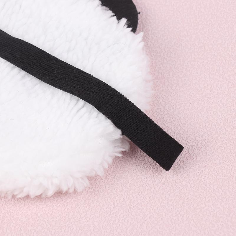 Roztomilý design Doplňky Plyšová panda obličej Oční maska na spaní Cestovní Měkká oční stínítko Přenosný kryt na spaní