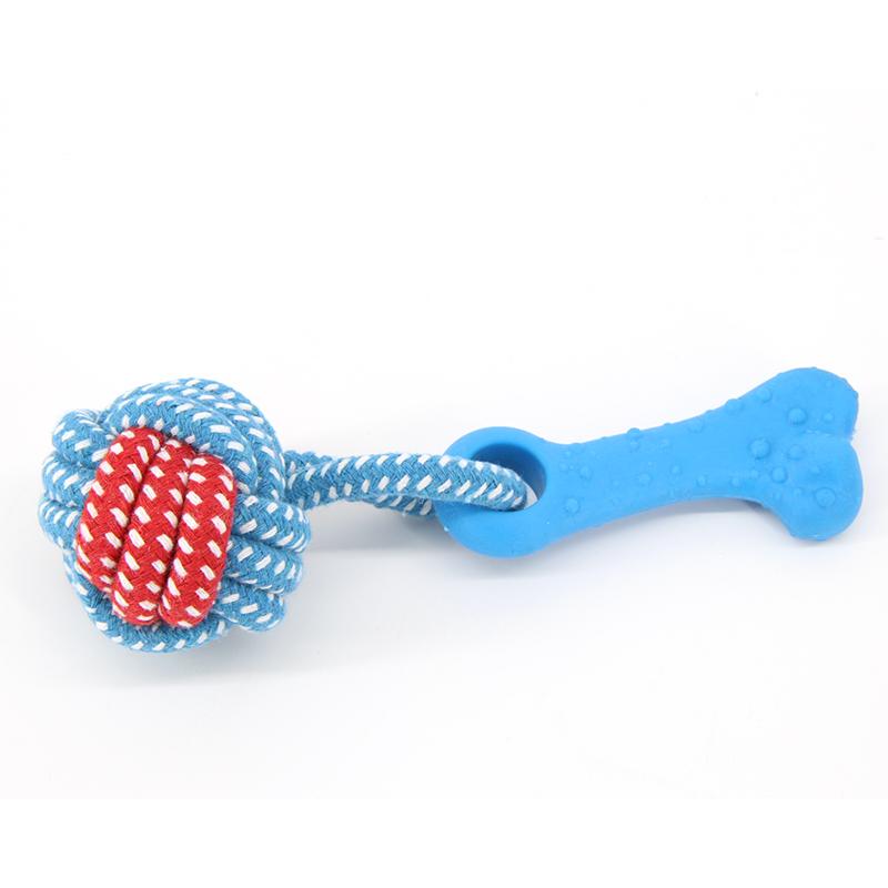 Factory Supply TPR Chew Ring and Rope Tug Dog Toy, Durable Interactive Puppy Teething Chew Aggressive Chewers