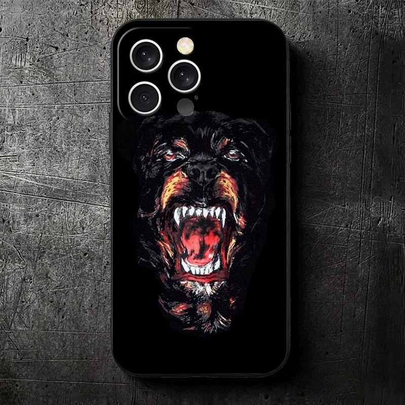 Rottweiler Dog Soft Phone Case for iPhone 16 16E 17 Air 15 Pro Max 14 Plus 13 Mini 11 12 7 Black Cover Back Shell