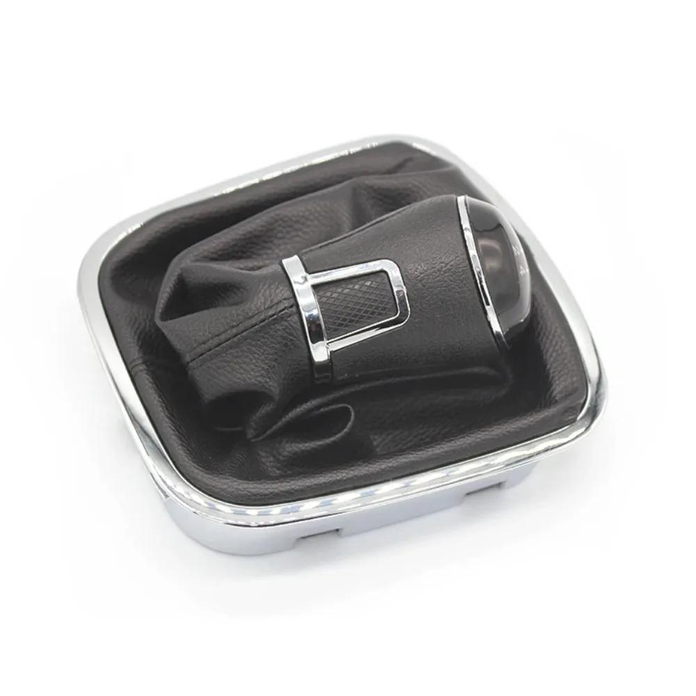 For VW Volkswagen POLO 6C 2015 2016 2017 2018 5 6 Speed Car Gear Shift Knob Lever Stick Gaiter Boot Cover Collar Leather