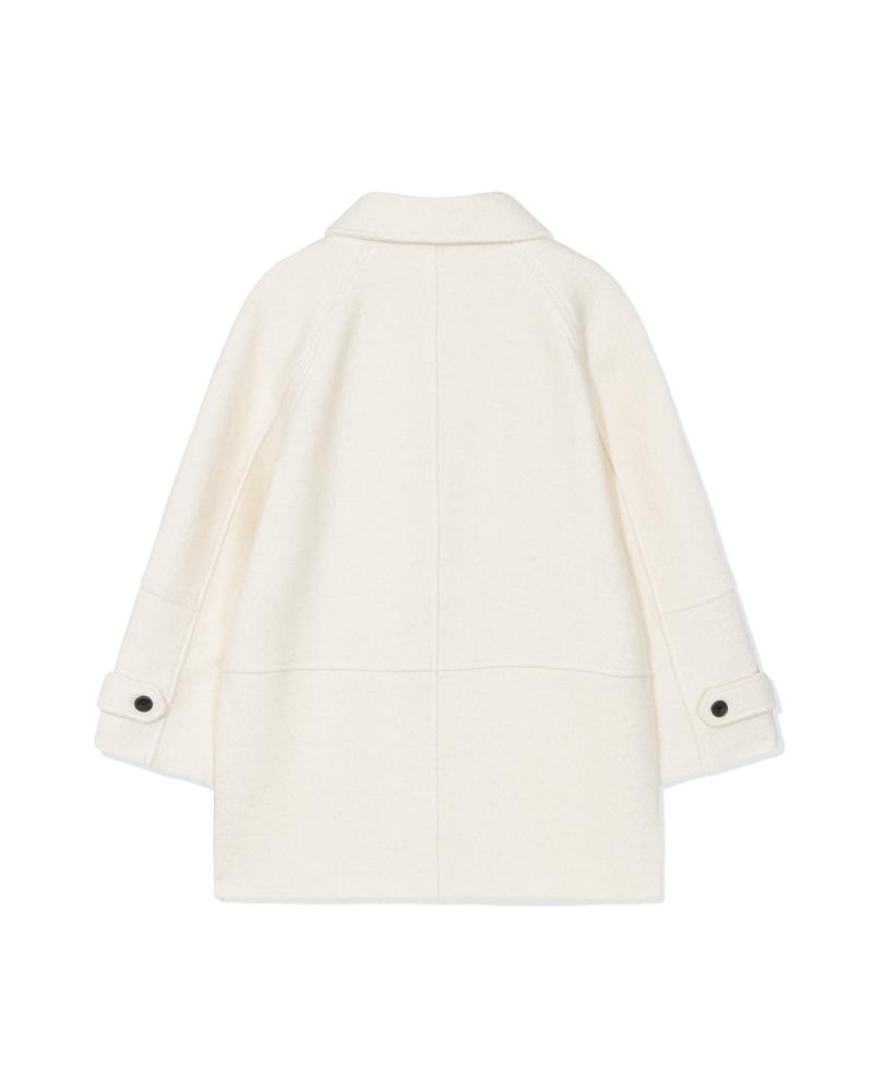 Moaa Boucle Wool Coat (Cream)