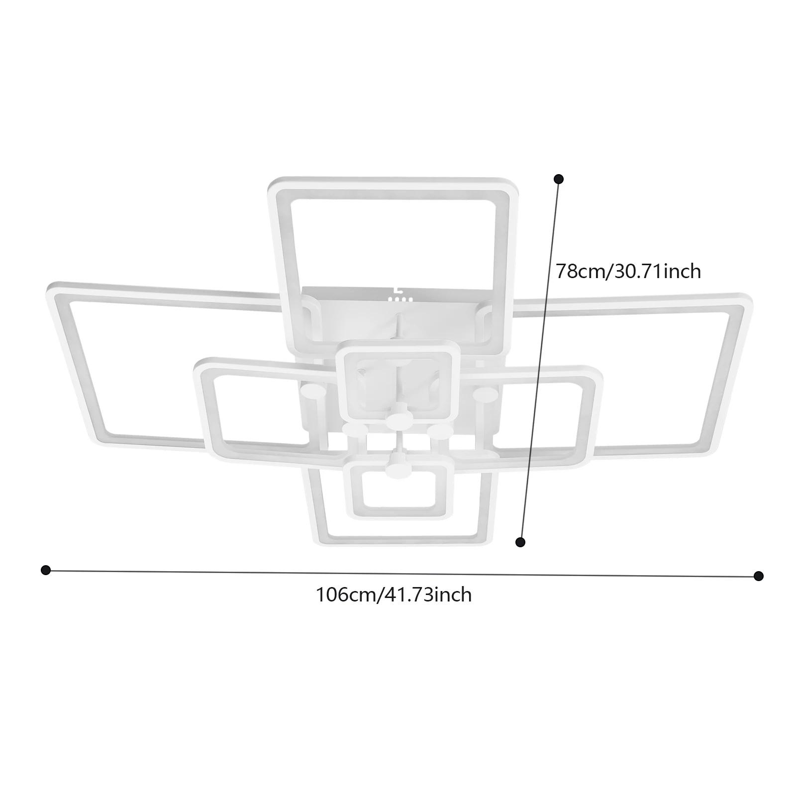 

8-Head Ceiling Light, AC100-265V LED Ceiling Light with Remote Control, Dimming Ceiling Light Fixture Indoor белый