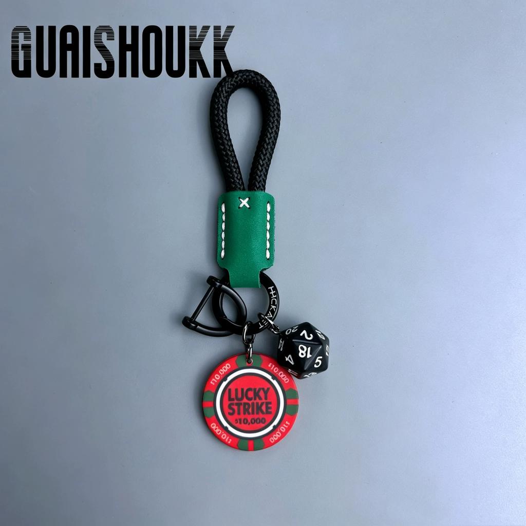 Hand rope, good luck chips, car keychain pendant, boys couple key ring, schoolbag pendant, girls small gift.