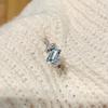 Blue Series Simple Fashion Exquisite Ring Light Luxury Fresh Classic Square Gem Rings for Women Suitable for Daily Jewelry Gifts