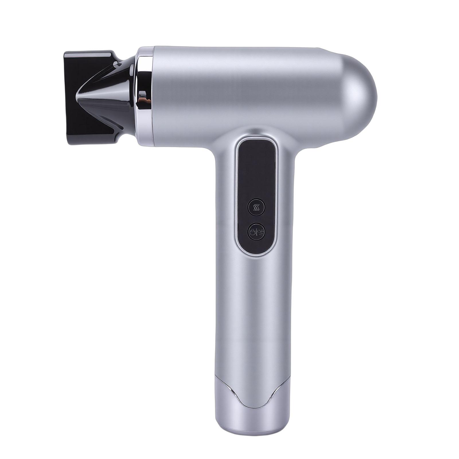 

Cordless Hair Dryer 15600mah USB Rechargeable Adjustable Blow Dryer Low Noise for College Dormitory 200W Gray