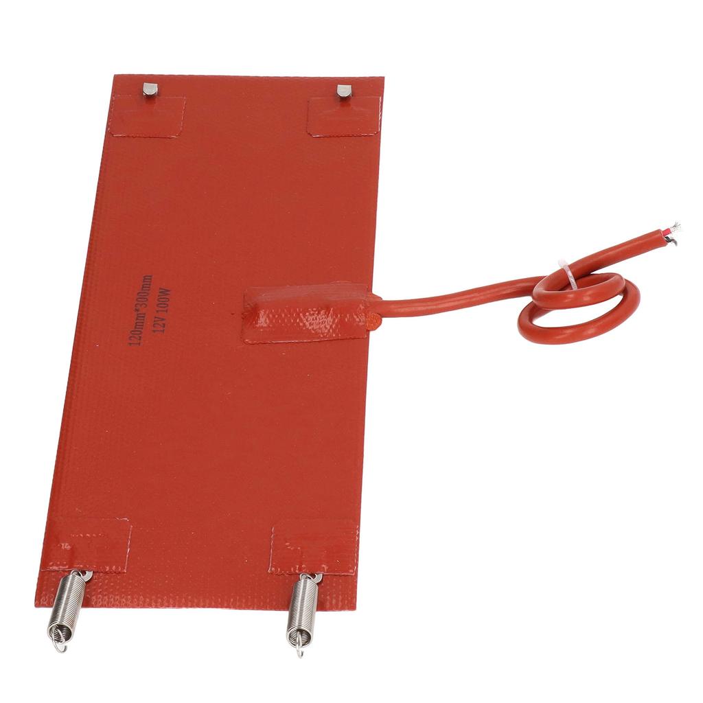 Silicone Heating Pad Waterproof Heater Mat Warmer 300x120mm 100W for Vehicle Car DC12V