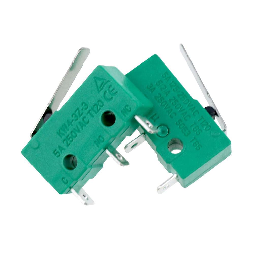 2Pcs KW4-3Z-3 5A 250VAC Micro Switch 3 Terminals with Lever Normally Open