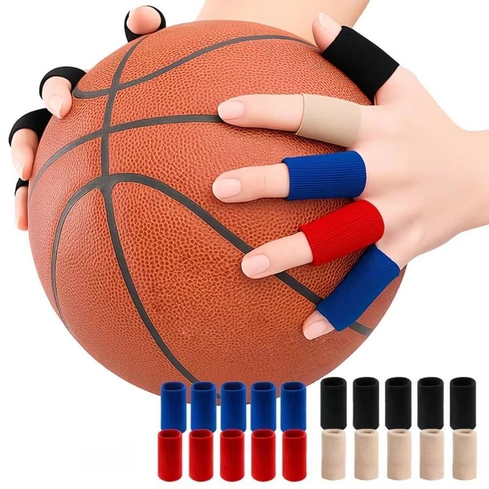10Pcs Cotton Breathable Sports Finger Sleeves Soft Finger Guard Finger Sleeve Protectors Basketball