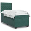 VidaXL Bed Slat Base with Mattress Dark Green 90x200 Cm, Bed, Platform Bed, Panel Bed, Bedroom Furniture 3293125