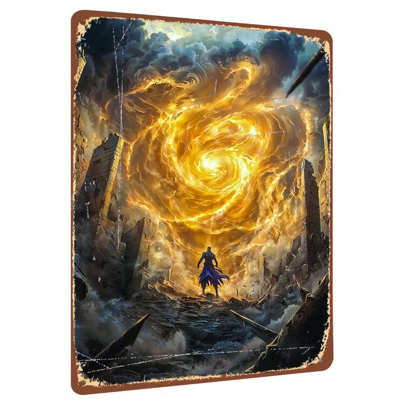 

Epic Magic Ruins Spiral Glowing Landscape Metal Tin Sign Home Decor Wall Art 20x30cm（7.8x11.8inch）