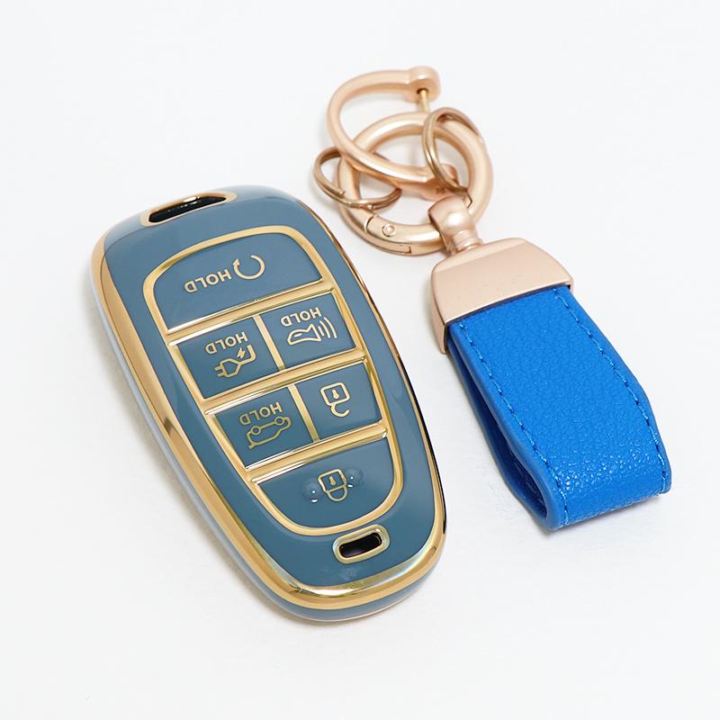 6 Button Tpu For Hyundai Atos Solaris Prime Nexo Sonata Staria Ioniq Palisade Tucson Santa Fe Car Key Case Cover Fob Accessories