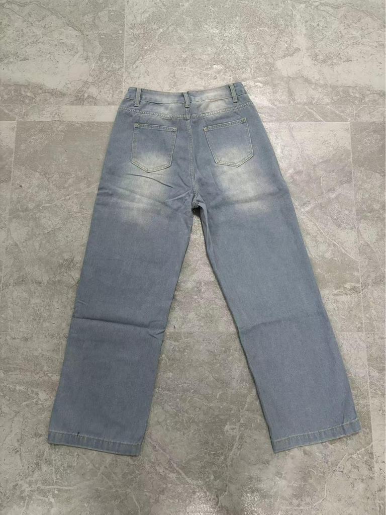 Retro Fashion Wide-Leg Straight Jeans for Women