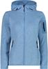 Куртка CMP Woman Fleece Jacket Fix Hood (3H19826) Женская плотная флисовая куртка Knit-Tech пестрой расцветки с капюшоном (3H19826) ниагара/б. синий