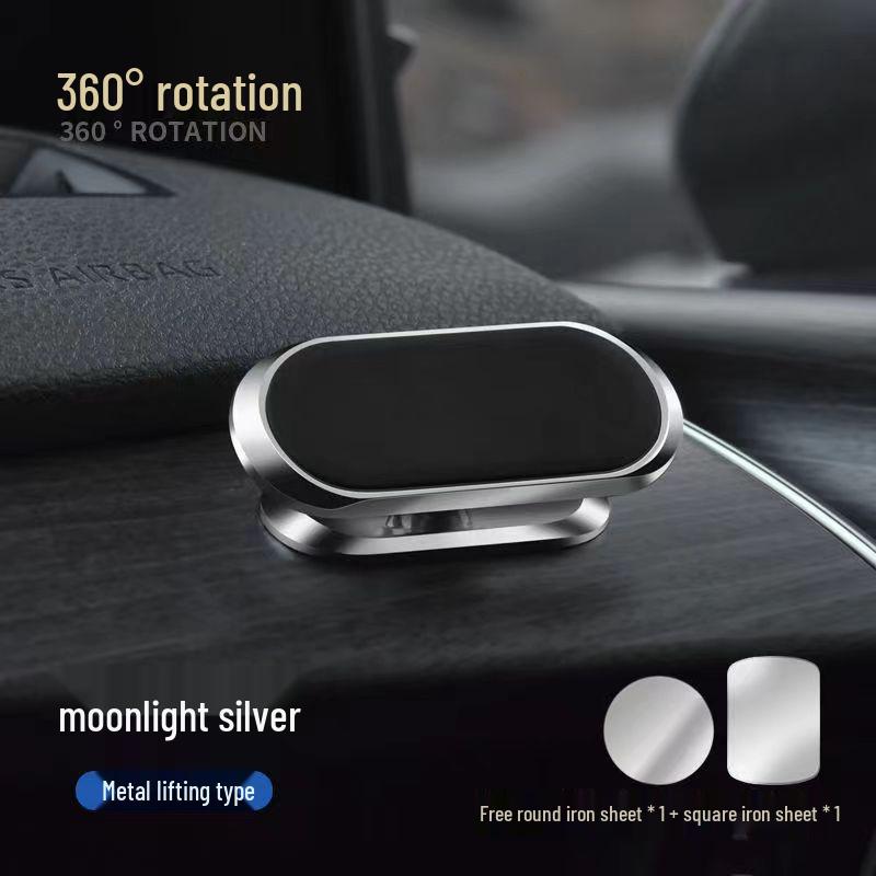 360° Rotating Metal Car Phone Holder with Strong Magnetic Grip