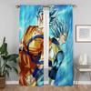 Kitchen Curtains Child Room D-Dragon-ballS Anti-mosquito Curtains 2 Pieces Window Curtain Shades Partition Tulle for Bedroom