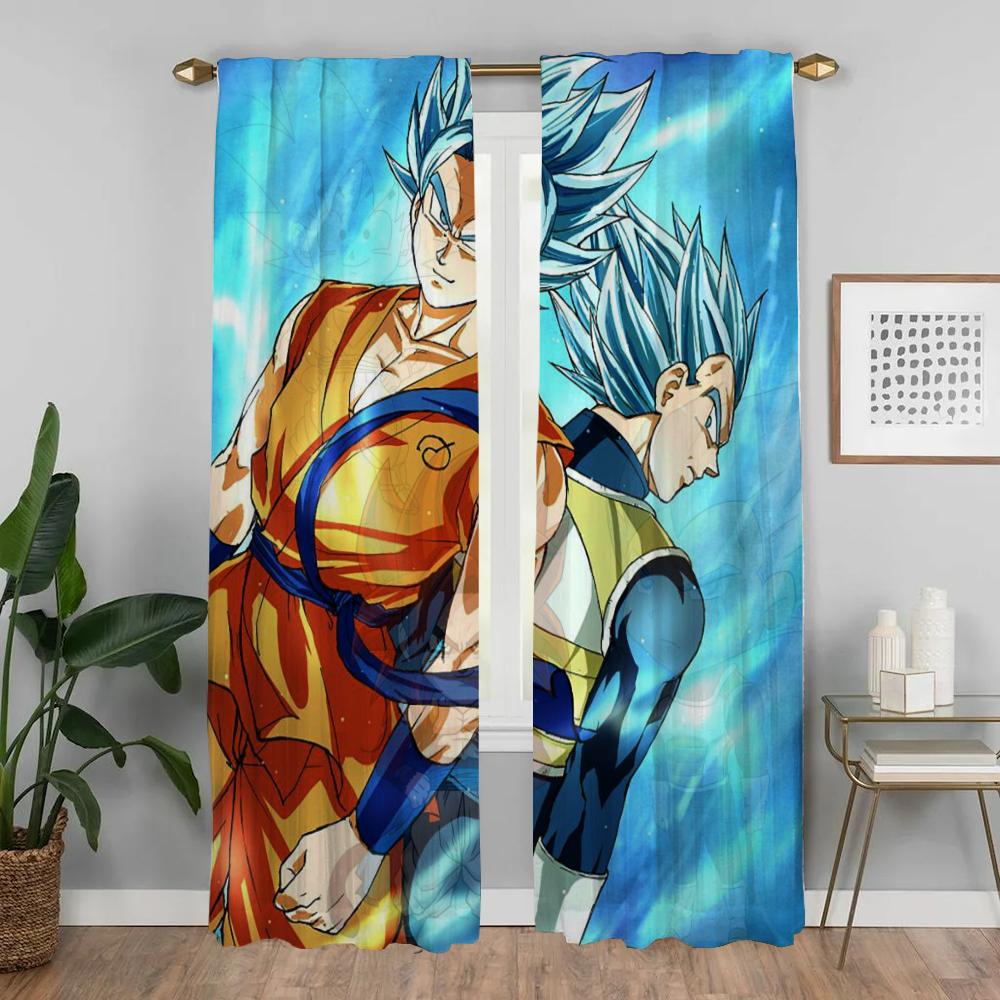 Tende da Cucina Camera dei Bambini D-Dragon-ballS Tende Antizanzare 2 Pezzi Tenda a Rullo per Finestra Tende Divisorie Tulle per Camera da Letto