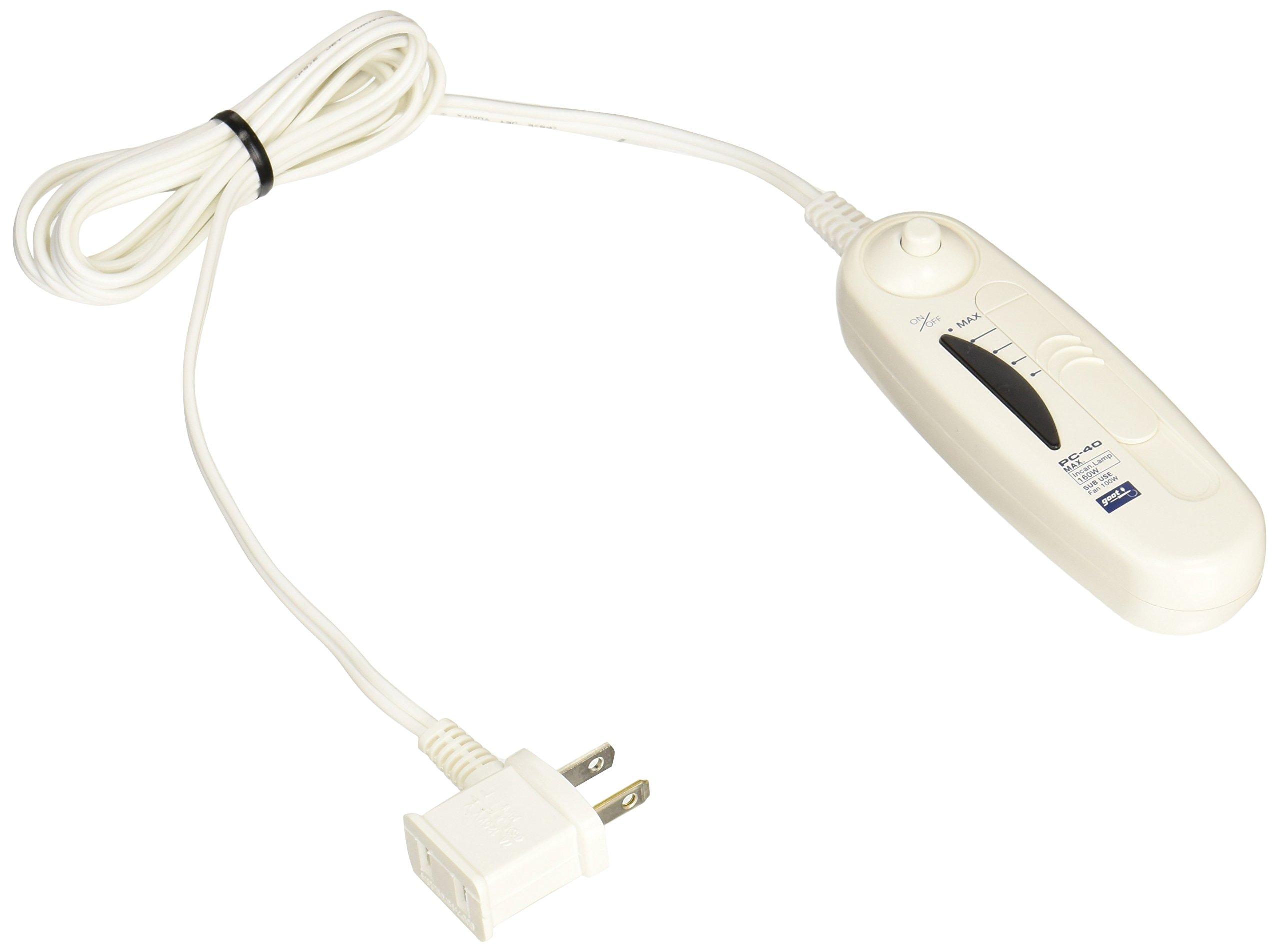 

Taiyo Electric Industry (goot) Power Controller for Incandescent Light and Ventilation Fans, White, PC-40, Made in Japan