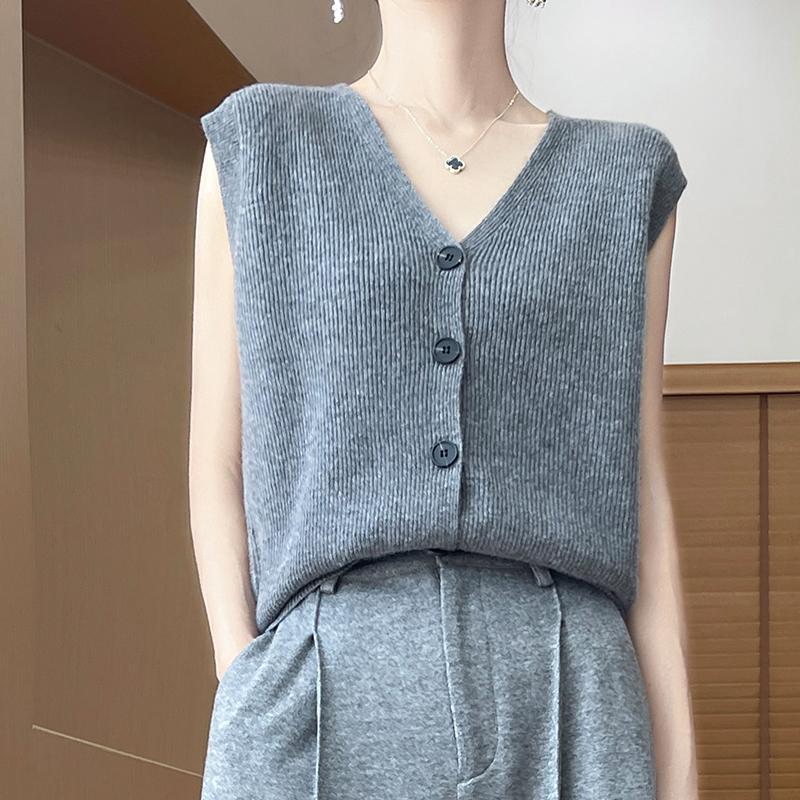 Dámský kašmírový kardigan Qinghe kašmír 30% kašmír 70% vlna podzimní a zimní kašmírový kardigan měkký a teplý