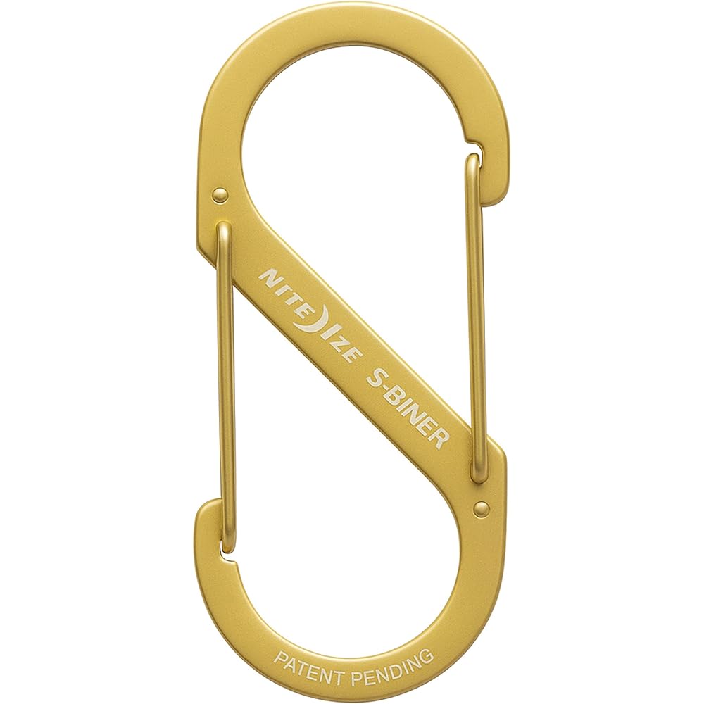 Nite Ize S-Biner Stainless Steel #4 Carabiner Brass Generic Product Type