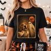 Beagle Halloween Ghost Selfie Boo Dog Meme Graphic T-Shirt