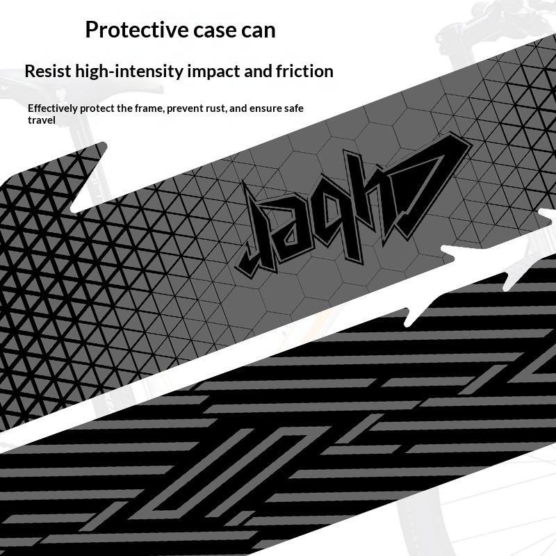 Autocollant de Protection Texture Fibre de Carbone ENLEE pour Cadre de Vélo de Route en Montagne, Autocollant Épais Imperméable, Autocollant de Protection de Chaîne
