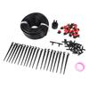 65.6ft Drip Irrigation System Adjustable Dual Way Red Cap Drip Emitters Automatic Sprinkler System