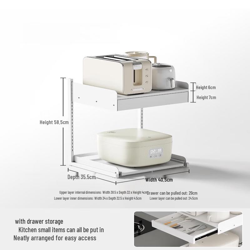 Pull-out Microwave Oven & Kitchen Appliance Rack
