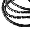 Black Spiral Cable Wrap External Diameter 10mm Wire Management Sleeve  Computer Wire