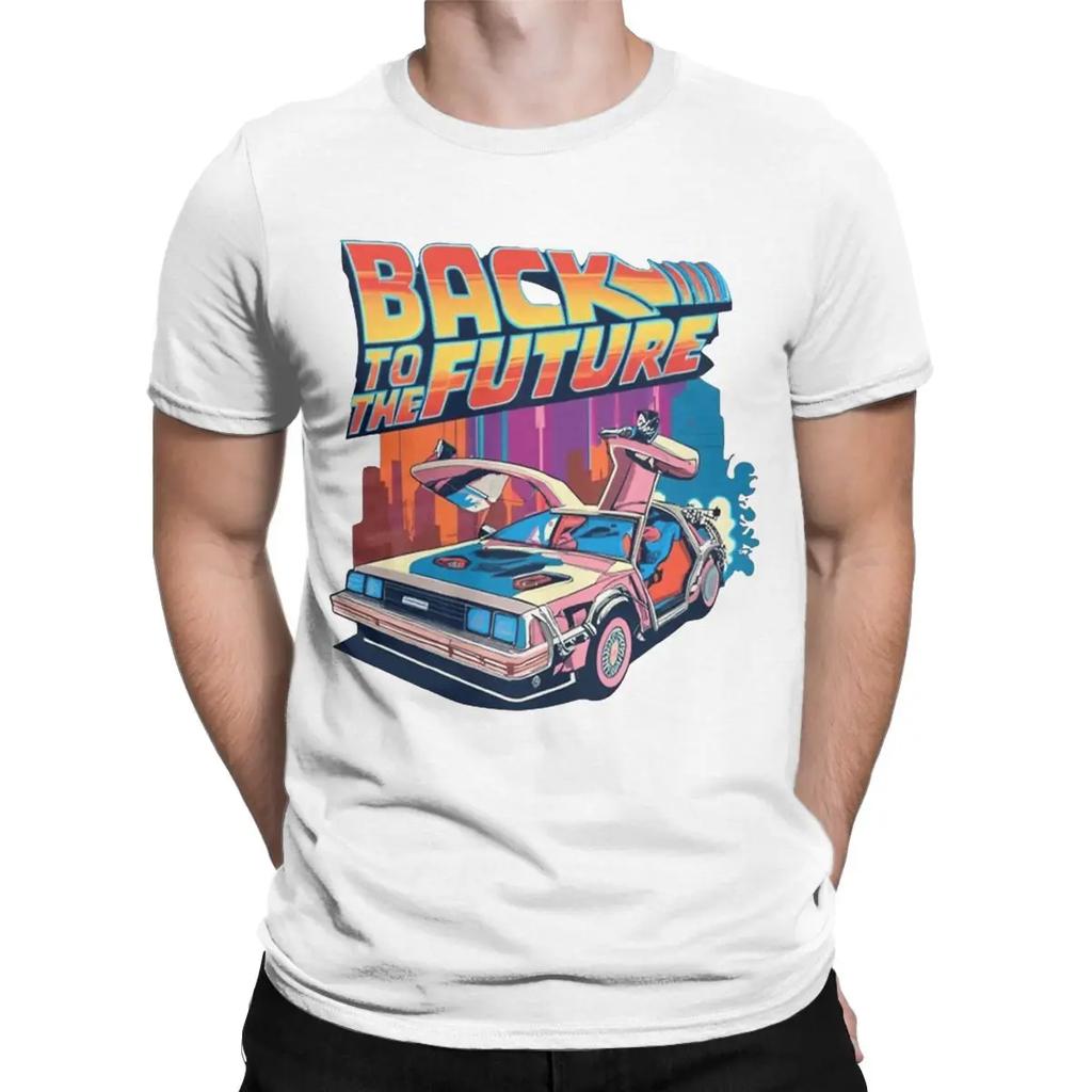 Men T-Shirt Back To The Future Retro Vintage Cotton Tee Shirt Short Sleeve T Shirt O Neck Tops Gift Idea