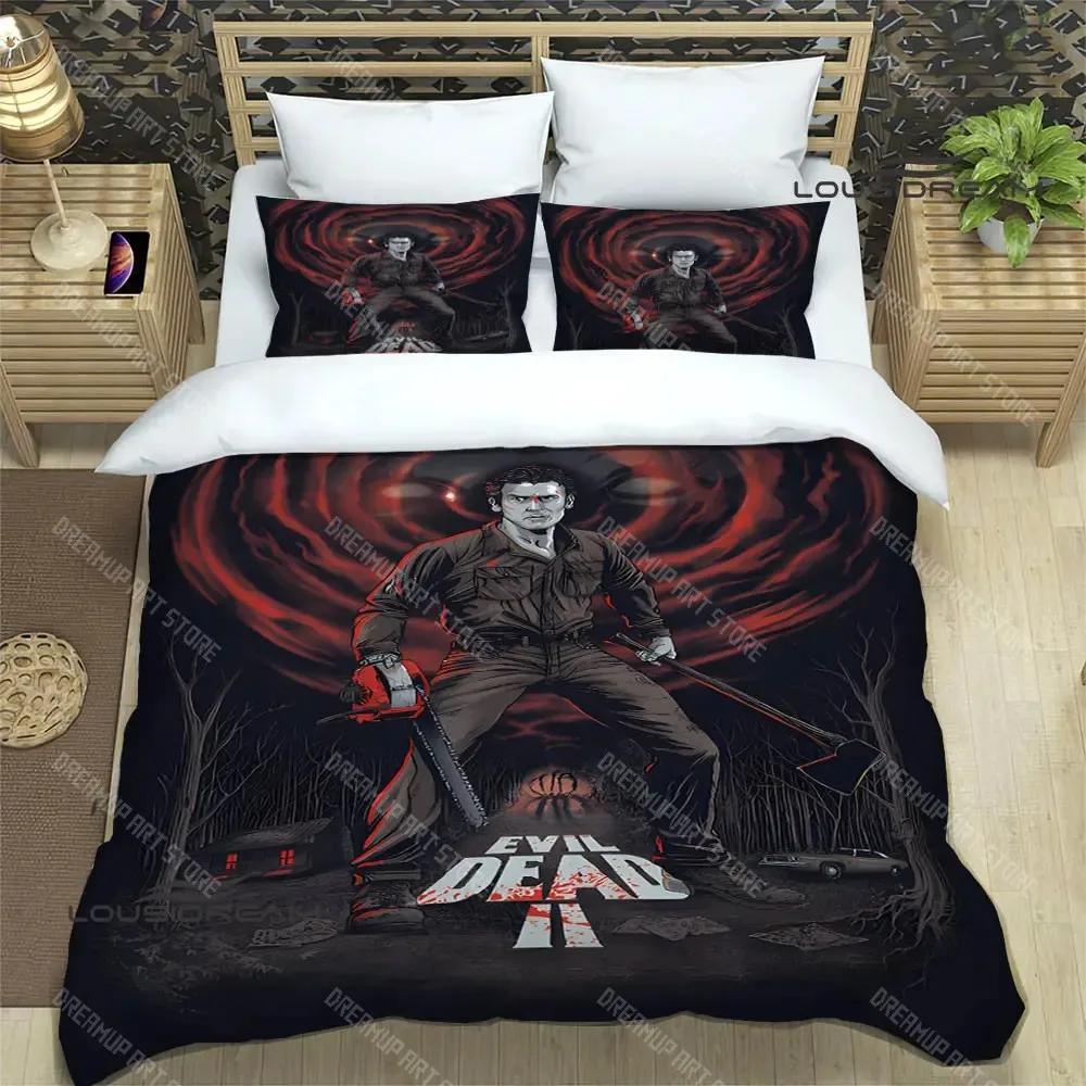 Set Biancheria da Letto Stampata The Evil Dead Set di Articoli Raffinati Copripiumino Set Piumone Letto Set Biancheria da Letto Lussuoso Regalo di Compleanno