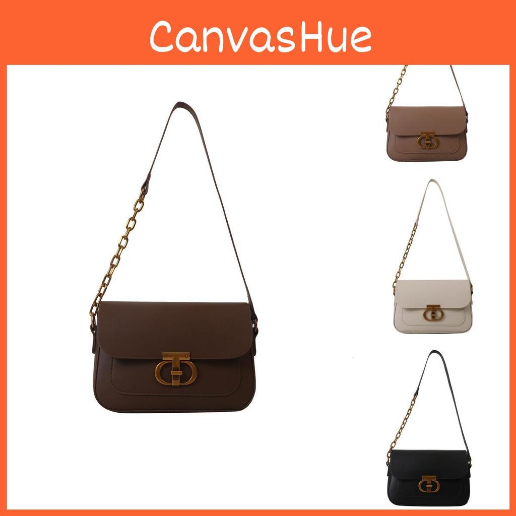 French Style Women's Bag 2023 Autumn And Winter New Tide Pure Color Pu Small Square Bag Street Fashion Daily Shoulder Bag