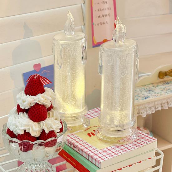 Candle Shape Electronic Fashion Lamp Flameless Party Home Plastic Christmas Event Decoration Tea Light Home