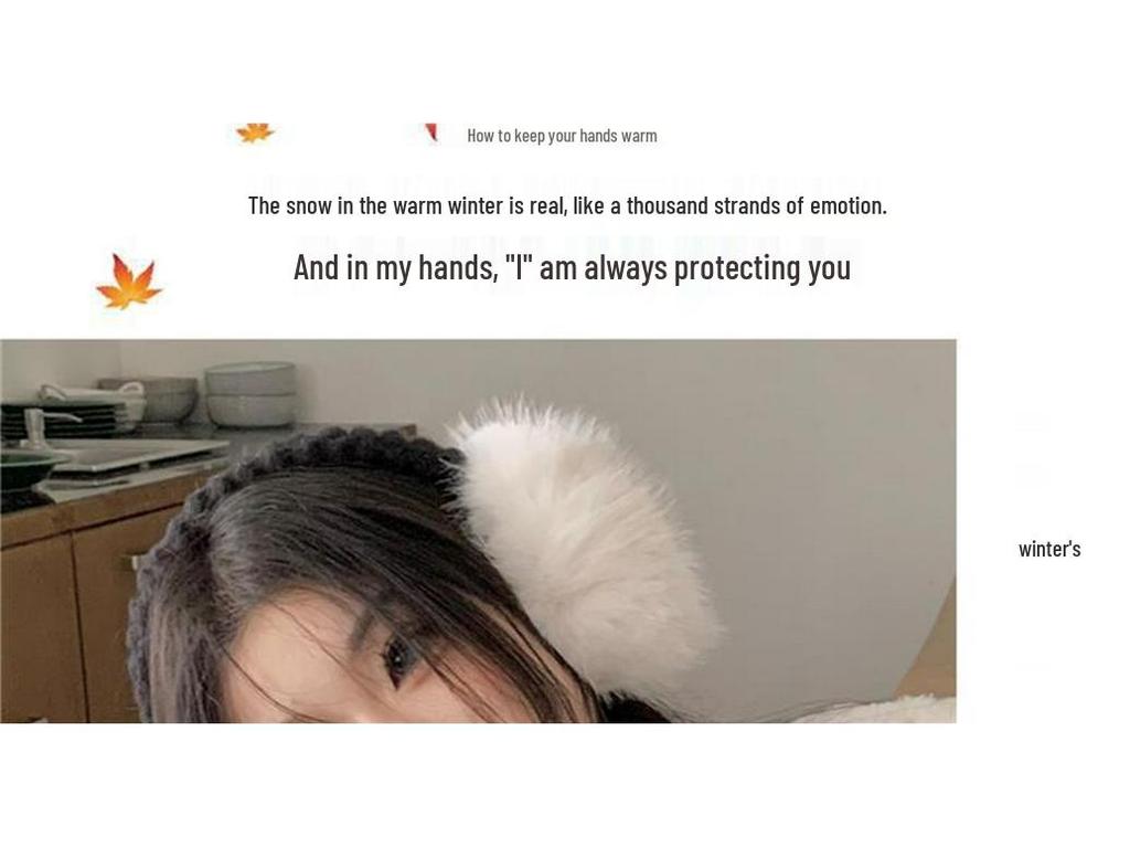 Women's Foldable Cute Plush Winter Ear Muffs - Warm, Windproof Ear Covers & Protection