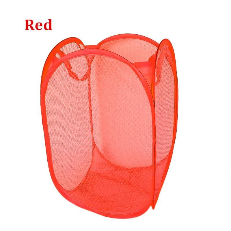 

Складная корзина для белья, органайзер для грязной одежды, сетчатый мешок для хранения одежды в ванной, бытовая корзина 30*30*47cm красный