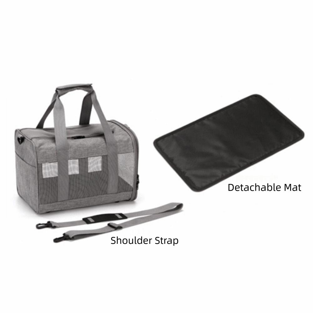 One Shoulder Polyester Pet Carrier Bag Simple Design Breathable Mesh Dog Cat Bag Portable Handbag Style Pet Bag Outdoor Travel
