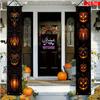 2D flat banners, 2 pieces. Halloween-themed front porch sign banner.zyc