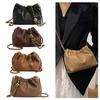 Borsa a tracolla da donna, Borsa tote, Borsa hobo plissettata in pelle PU, Borsa messenger versatile, Borsa a bandoliera, Portamonete elegante per ragazza