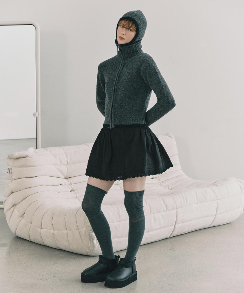 GROVE Grvr Sports_Knit Zip-Up_Charcoal