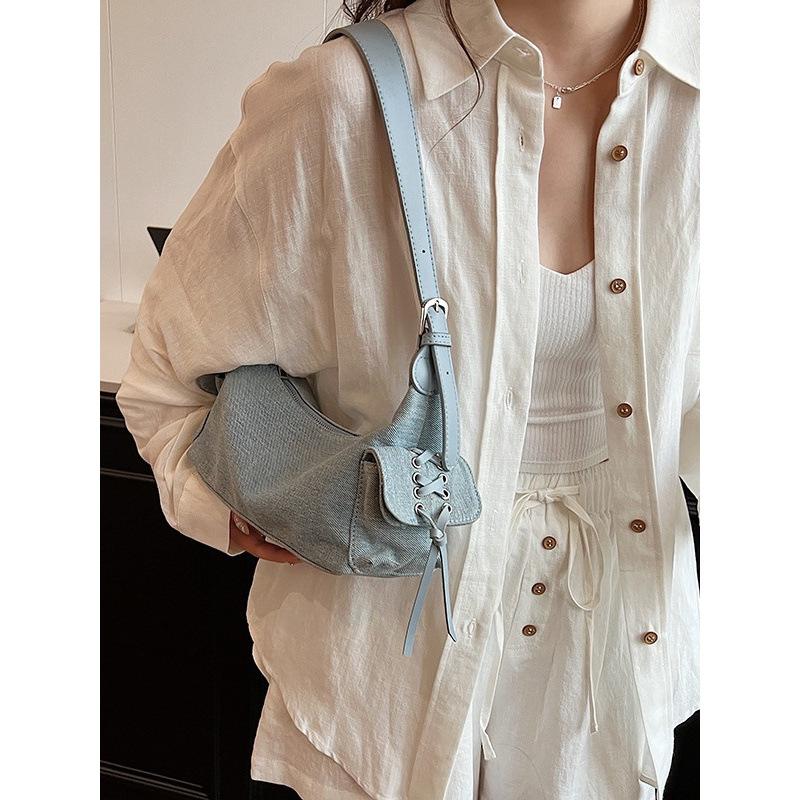 Fashion Red Soft Leather Commuter Bag Women's New Spice Girl Style Versatile Underarm Bag Shoulder Bag