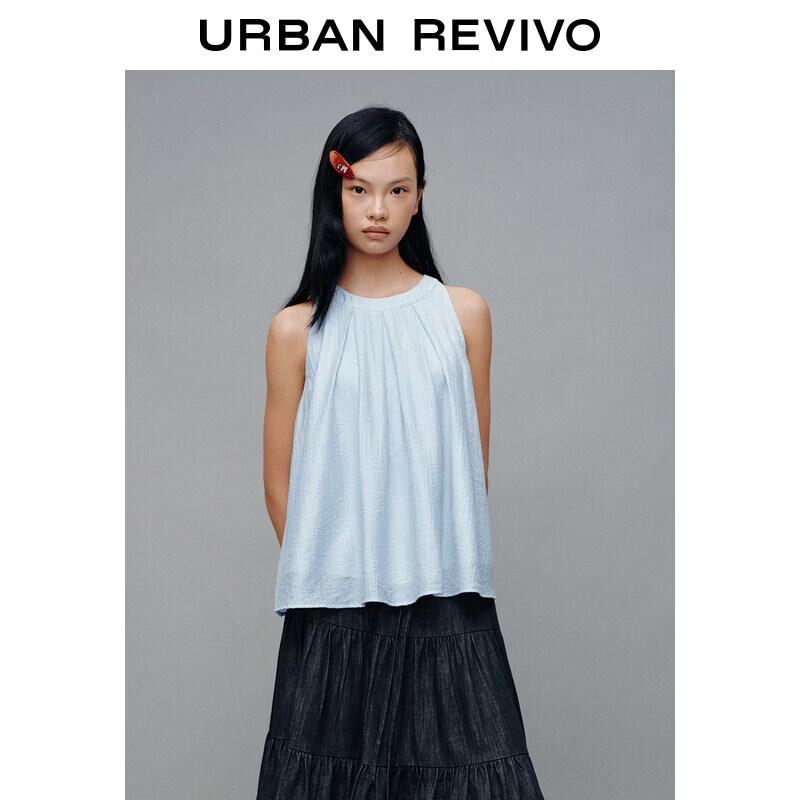 UR 2026 Spring Women's Casual Loose Round Neck Blouse