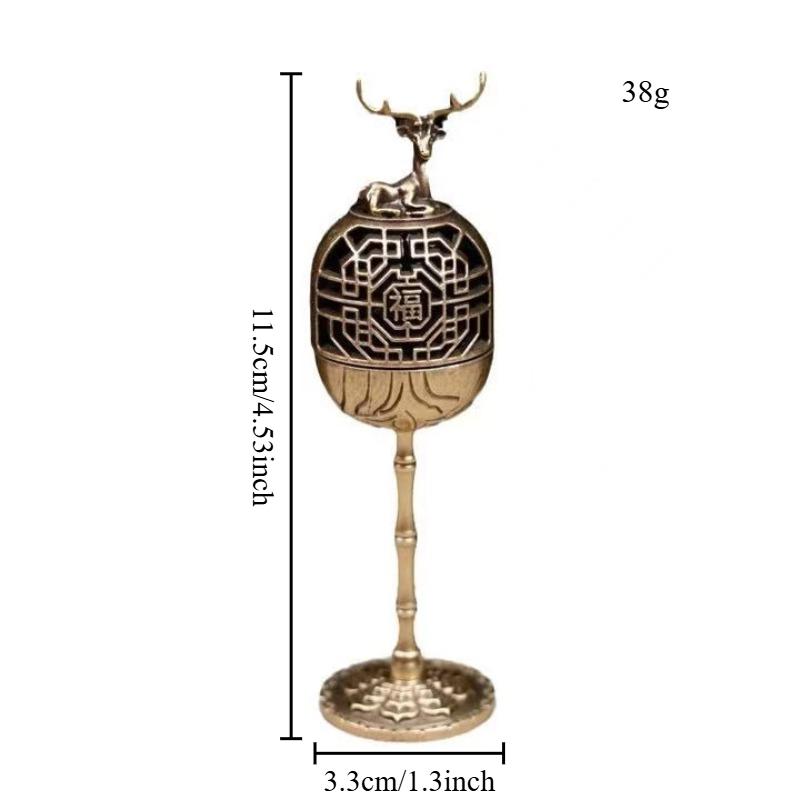 Zinc Alloy Hollow Aromatherapy Deer Crane Incense Burner Indoor High-foot Stove Office Tea Room Decoration Incense Burners