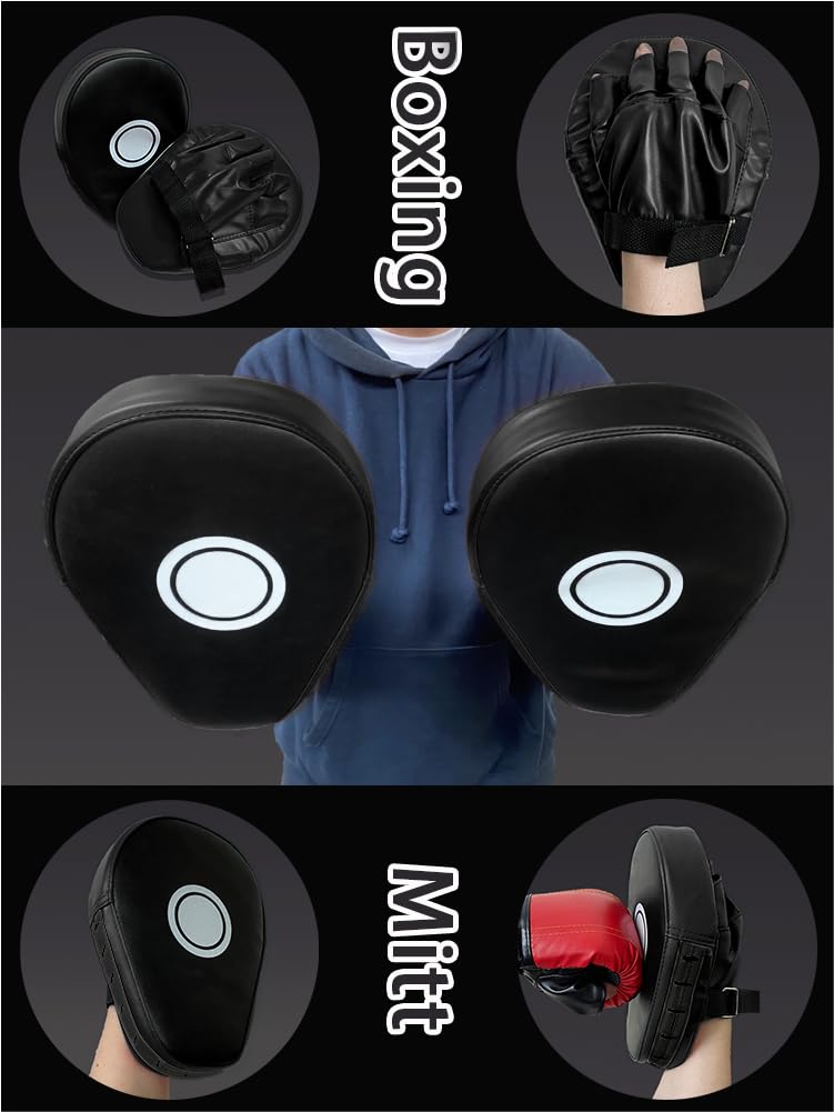 Punching Boxing Boxing Pair Set Gloves Black Mitts, Gloves, Karate, Gloves, Mitts, (Red + Mitts)