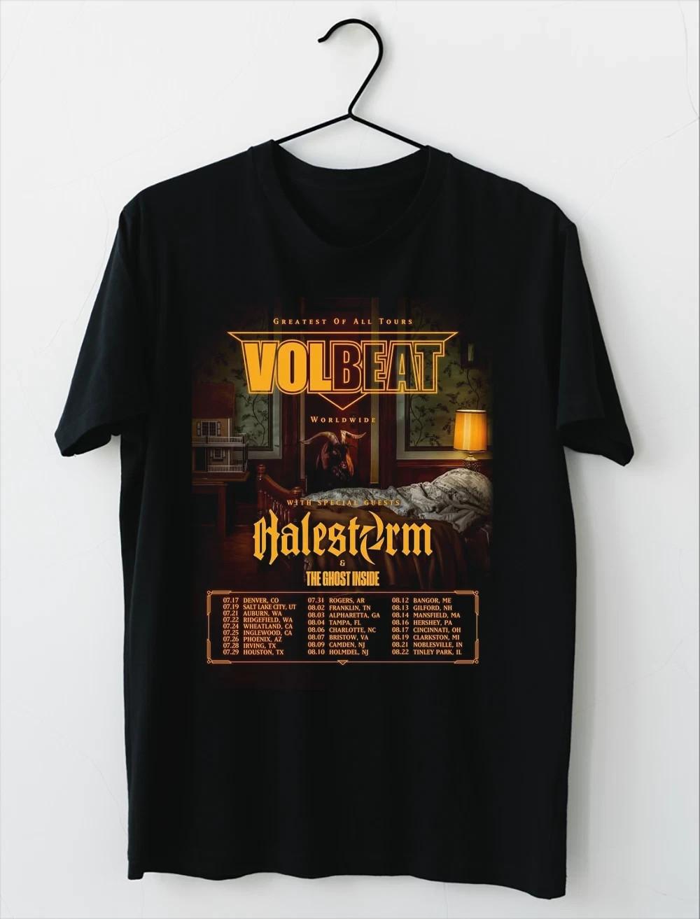 NEW Volbeat Halestorm 2026 tour dates Tee Shirt Black All Size S