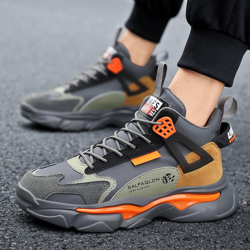 Men's Shoes Winter New High-top Platform Dad Shoes Men's Casual Sports Shoes Teenager Sports Shoes