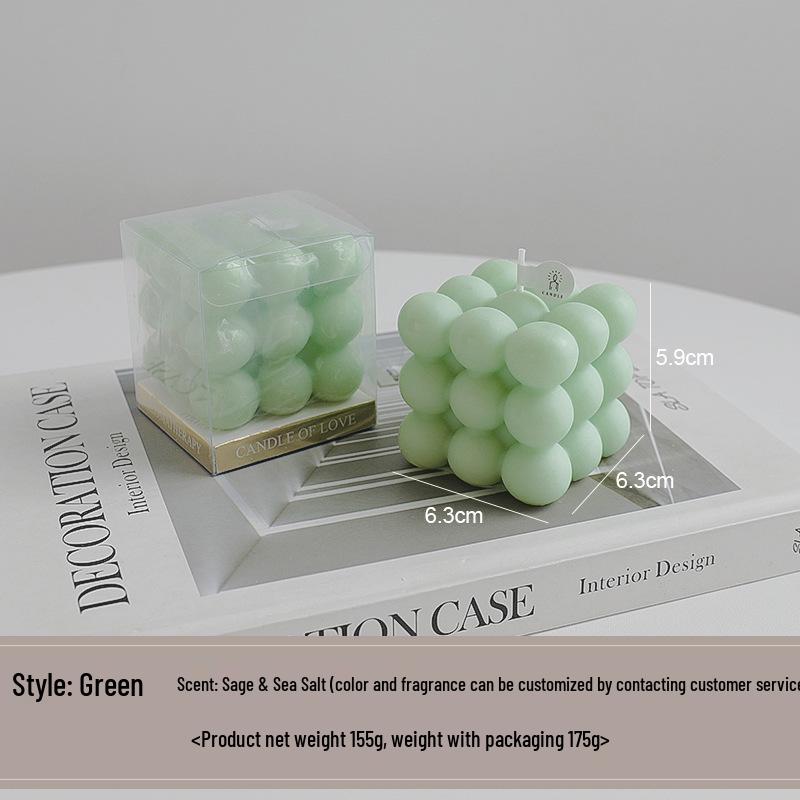 High-End Customizable Scented Candle Rubik's Cube Ornament Gift
