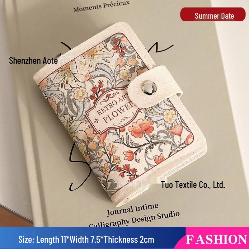 

Floral Oil Painting Card Holder for Women - Large Capacity with Multi-Card Slots for Bank, ID, and Access Cards. 11 x 7.5 x 2 cm